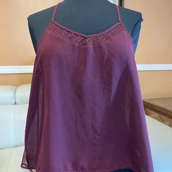 Burgundy sheer top from Garage - Picture 5 of 13